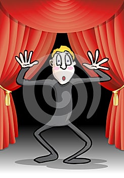 Pantomime performance on stage