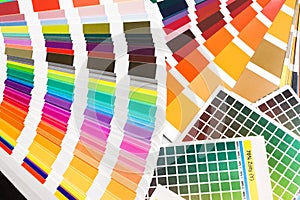 Pantone, cmyk, ral color swatches photo