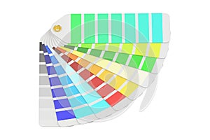 Pantone color palette guide, 3D rendering photo