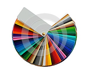 Pantone color samples isolated