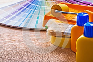 Pantone fan and home improvement paint tools on
