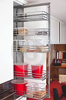 Order in the kitchen. Storage system.
