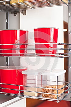 Order in the kitchen. Storage system.