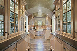 Pantry in luxury home