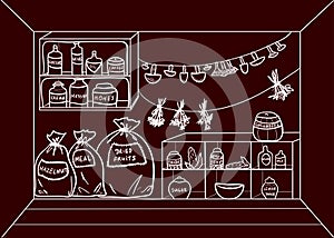 Pantry. Vector illustration.