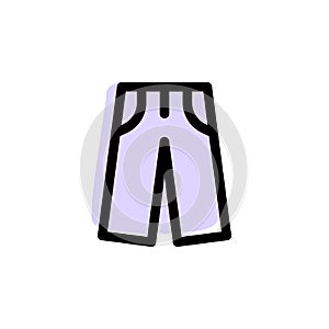Pants with color shadow vector icon in laundry set