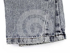 Pants gray jeans on a white background.