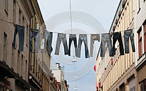 Pants across the street in Goteborg photo