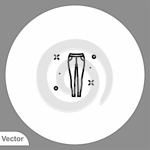 Pants vector icon sign symbol