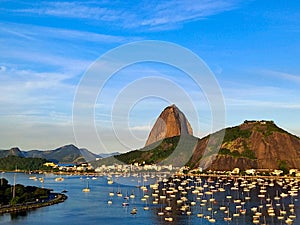 Pao de Açucar brazilian postcard in the afternoon