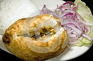 Papa Rellena Peruvian stuffed potato photo