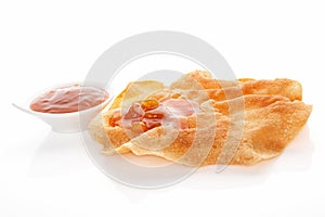 Papadum and chutney.