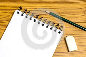 Papaer ,eraser and pencil