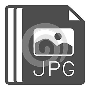 Papaer sheet, jpg file, image document solid icon, documents concept, picture, photo vector sign on white background