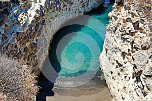 Papafragas beach in Milos, Greece