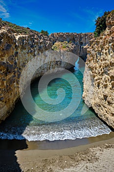 Papafragas beach in Milos island, Greece