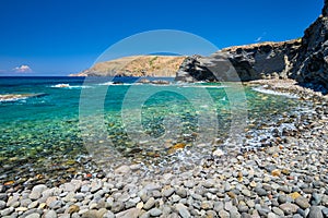 Papafragas beach in Milos island, Greece