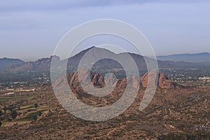 Papago Park with Camelback Mountain in Phoenix, Arizona