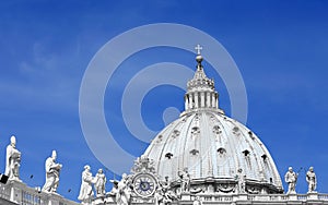 The Papal Basilica of Saint Peter in the Vatican, architectural detail.