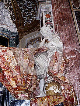 A tomb of a pope in St Peters basilica in Rome Italy