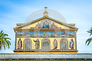 Basilica of Saint Paul outside the walls in Rome, Italy.