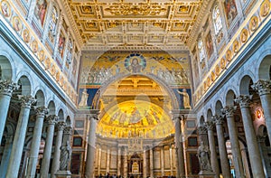 Basilica of Saint Paul outside the walls in Rome, Italy.