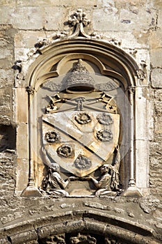 Papal Emblem at the Popes Palace, Avignon, France photo