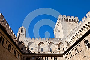 Papal Palace (circa 1370). Avignon, France