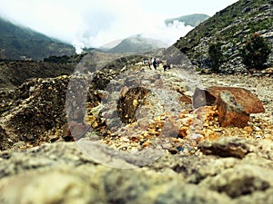 Papandayan Mountain crater