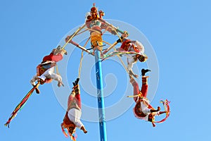 Papantla Flyers in cuetzalan veracruz mexico V