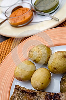 Papas, potatoes, traditional dish in Lanzarote