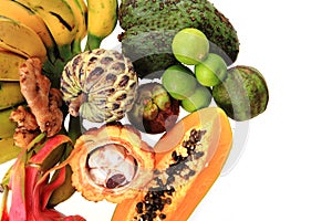 papaya annona bannana dragonfruit