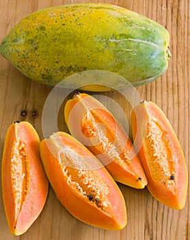 Papaya, Cut and Whole