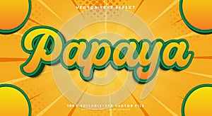 Papaya Editable Text effect Template