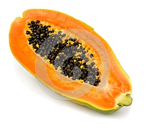 Papaya fruit close up isolated on white background!!