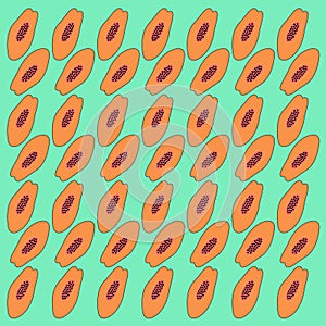 Papaya Fruit Design Pattern Texture Wallart photo
