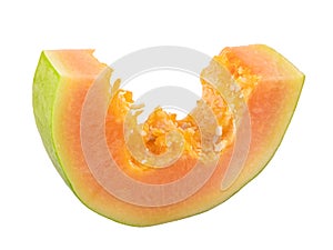 Papaya fruit isolated on white background