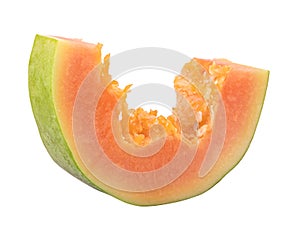 Papaya fruit isolated on white background