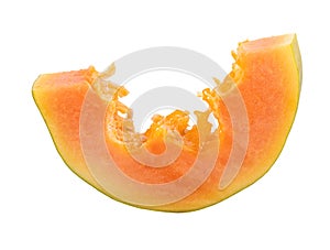 Papaya fruit isolated on white background