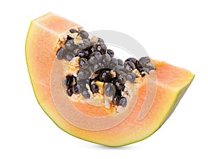 Papaya fruit isolated on white background