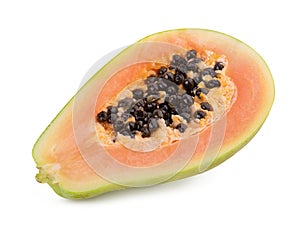 Papaya fruit isolated on white background