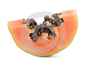 Papaya fruit isolated on white background