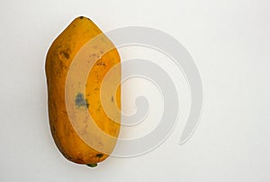 Papaya fruit isolated on white background. Use for fruit concept