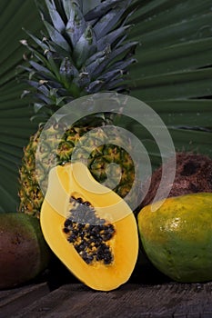 Papaya Half Mangos Pineapple photo