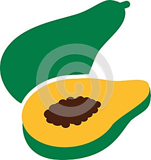 Papaya icon vector