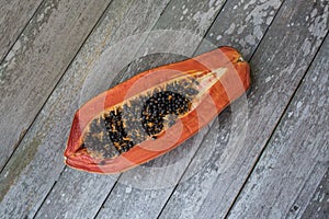 Papaya almost rotten