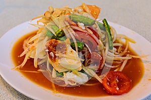 Papaya salad (Som tum)