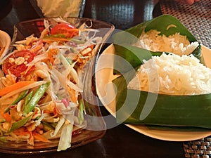 Papayasalad Stickyrice