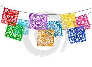 Papel picado bunting flags