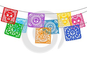 Papel picado bunting flags photo